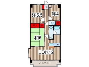 コンフリエ八幡町の物件間取画像